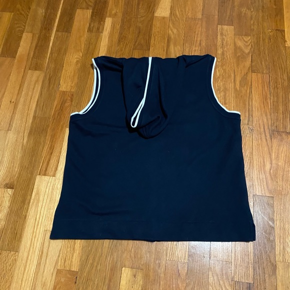 Beautiful Ralph, Lauren, navy, trimmed in white cotton vest, size large - Picture 5 of 5